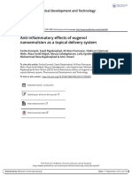 Anti-Inflammatory Effects of Eugenol Nanoemulsion As A Topical Delivery System