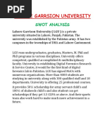 Lahore Garrsion University: Swot Analysis