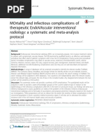 Mortality and Infectious Complications of Therapeutic Endovascular Interventional Radiology: A Systematic and Meta-Analysis Protocol