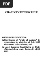 Chain of Custody Rule