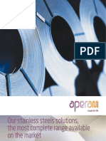 Our Stainless Steels Solutions, The Most Complete Range Available On The Market