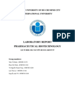 Laboratory Report Pharmaceutical Biotechnology: National University of Ho Chi Minh City International University