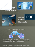 Remote Desktop Connection Techniques: Wireless Communication Networks