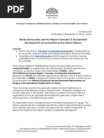 Press Release Knowmad - Berlin Declaration and The Report Cannabis & Sustainable Development Are Presented at The United Nations