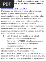 Método Del Costo en La Tasación de Inmuebles PDF