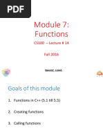 Lecture 14 Functions