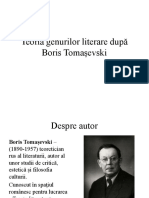 Teoria Genurilor Literare După Boris Tomașevski