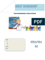 Exothermic Reaction: Name: 1. 2. 3. 4. Group: Class