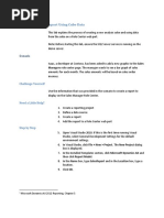 Lab 3.1 Create A Report Using Cube Data: Scenario