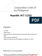 Revised Corporation Code of The Philippines: Republic ACT 11232