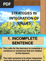 Strategies in Integration of Values