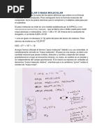 Peso Molecular o Masa Molecular