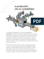 Qué Es La Producción Equivalente en Contabilidad