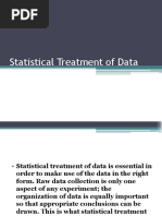 Statistical Treatment of Data