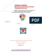 Acknowledgement: Analysis The Indian Airline Industry Management Research