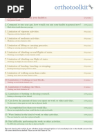 OrthoToolKit SF36 Score Report