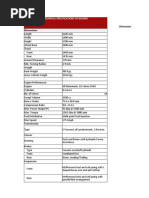 Technical Specifications of Baleno