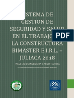 Sistema de Gestion de Seguridad y Salud en El Trabajo BIMASTER PDF