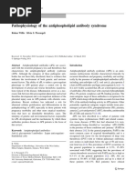 Pathophysiology of The Antiphospholipid Antibody Syndrome