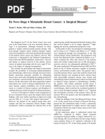 De Novo Stage 4 Metastatic Breast Cancer: A Surgical Disease?