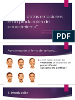 El Papel de Las Emociones en La Producción Científica