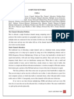 Computer Networks UNIT-4 Syllabus: The Medium Access Control Sublayer-The Channel Allocation Problem-Static