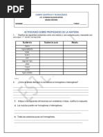 Actividades Sobre Propiedades de La Materia