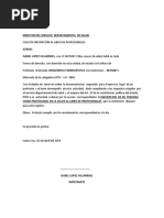 FORMATO DE SOLICITUD DE INSCRIPCIÓN AL LIBRO DE PROFESIONALES Director Del Servicio Departamental de Salud