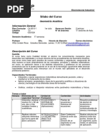 Silabo de Geometria Analitica Electrotecnia Industrial 2015