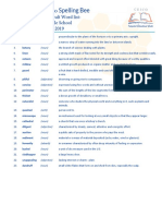 Ceico Spelling Bee: Difficult Word List-Middle School 2018-2019