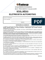 PROVA DE ELETRICISTA AUTOMOTIVO - Nivel Medio PDF