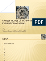 Camels Model of Performance Evaluation of Banks: By, Tripura, Sishira.P, S.Neha, Mythili.M