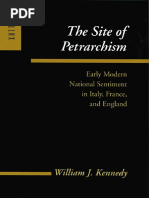 William J. Kennedy, The Site of Petrarchism. Early Modern National Sentiment in Italy, France and England (Inglés) PDF