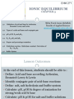 CHM271 - Chapter 3 Ionic Equilibrium PDF