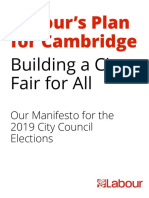 Cambridge Labour City Manifesto 2019