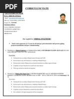 Vijayendra CV For Piping Engineer