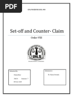 Set Off Vs Counter Claim