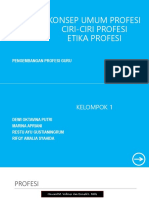 Konsep Umum Profesi, Ciri-Ciri Profesi