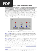 2.11.1 Introduction - Simple Recombination Model: Fig.2.11.1 Carrier Recombination Mechanisms in Semiconductors