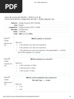 Task 1 - English Diagnostic Test