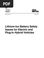 Lithium-Ion Battery Safety Issues For Electric and Plug-In Hybrid Vehicles - National Highway Traffic Safety Administration (2017)