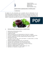 Informe de Laboratorio Elaboración de Mermeladas