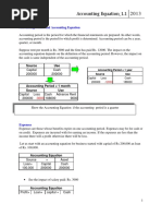 Accounting Period and Accounting Equation