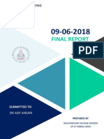 Final Report: Strategic Marketing