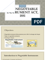 The Negotiable Instrument Act, 1881