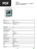 Product Data Sheet: Mini Kaedra - For Modular Device - 1 Openings - 6 Modules - 2 Terminal Blocks