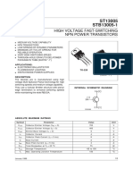 ST13005 STB13005-1: High Voltage Fast-Switching NPN Power Transistors