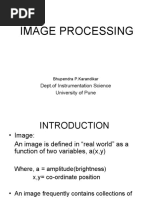 Image Processing: Dept - of Instrumentation Science University of Pune