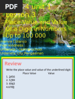 MATH Q1 Lesson 3 Place Value and Value of A Digit in Numbers Up To 100 000 Marvietblanco