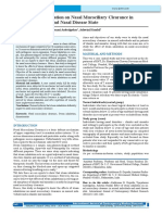 Effect of Steam Inhalation On Nasal Mucociliary Clearance in Normal Individuals and Nasal Disease Sta PDF